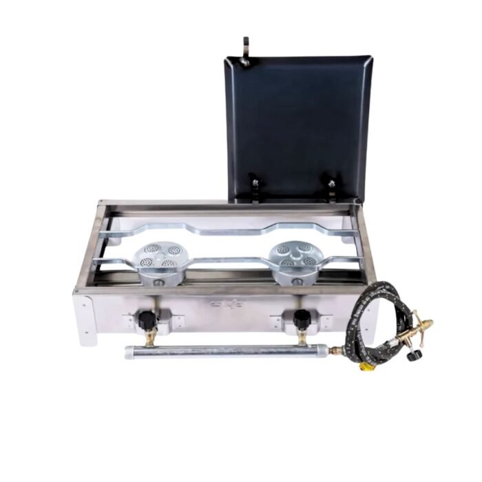 Fogareiro 2 Bocas - INOX 1/2 CHAPA