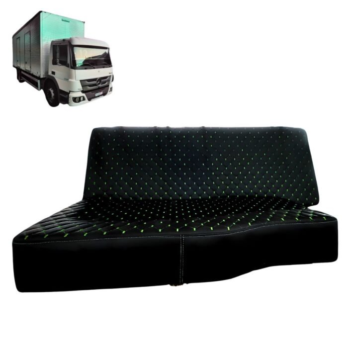 Sofá-Cama Premium Lado Carona - MB Atego Cabine Bolha - Courvin